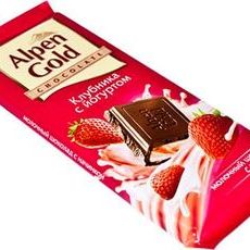 Alpen Gold шоколад Клубника с Йогуртом